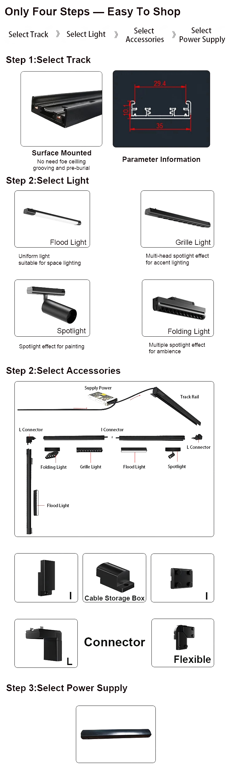 installation led track lights