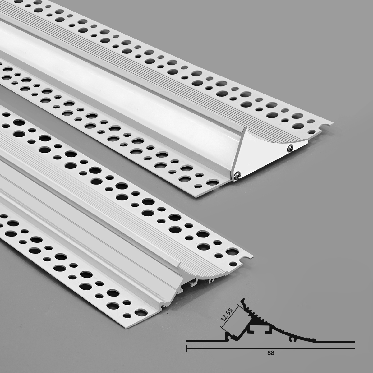 Wall Skirting Plaster LED Aluminum Profile