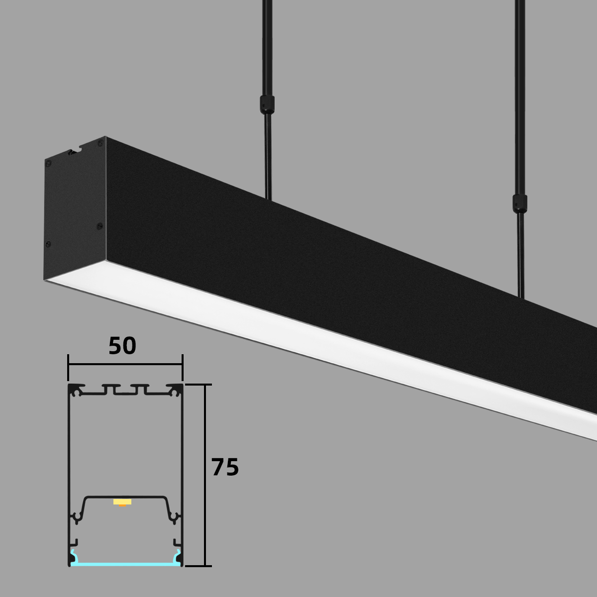 Premium Suspended Linear Lighting Profile Fixtures